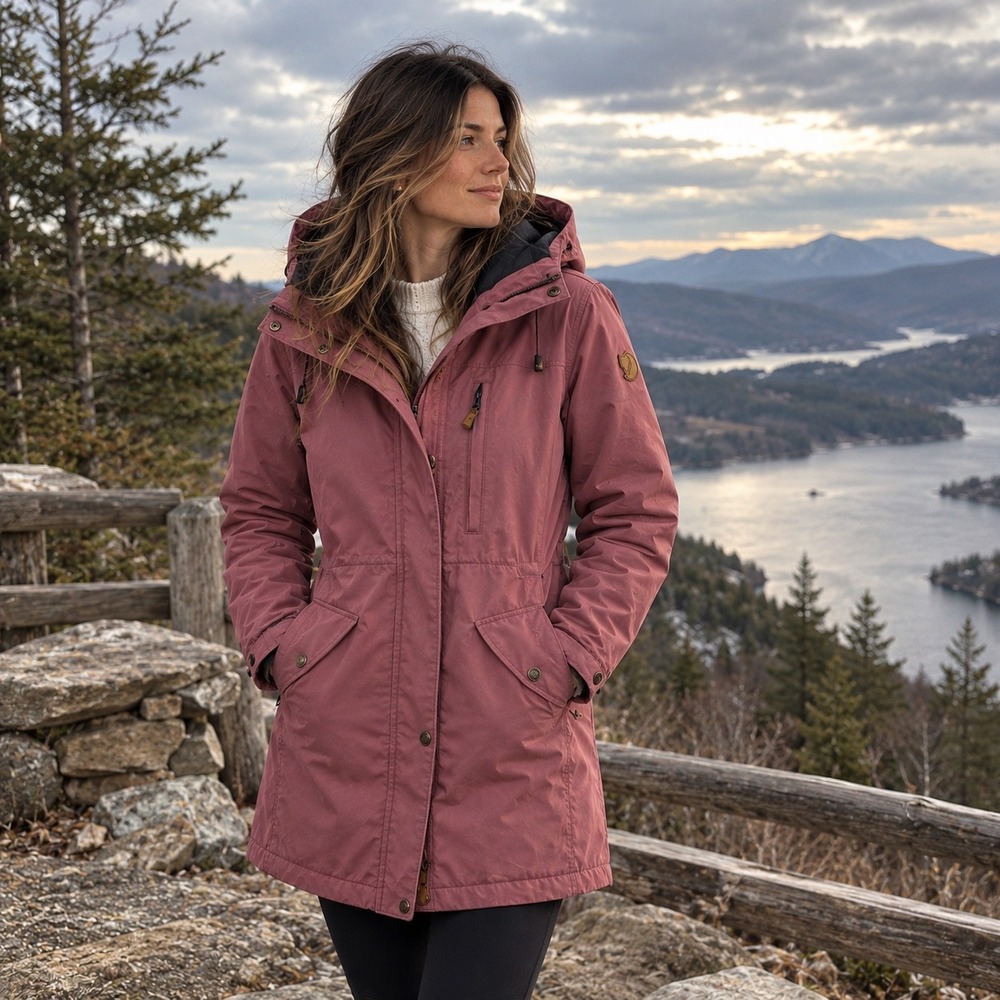 Fjallraven Womens Kiruna Padded Parka Jacket Med Rose Pink G-1000 G-Loft 89644